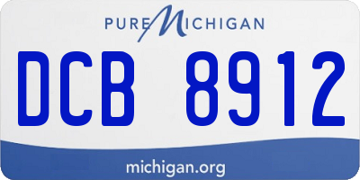 MI license plate DCB8912