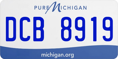 MI license plate DCB8919