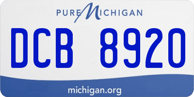 MI license plate DCB8920