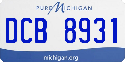 MI license plate DCB8931