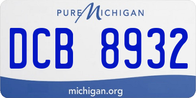 MI license plate DCB8932