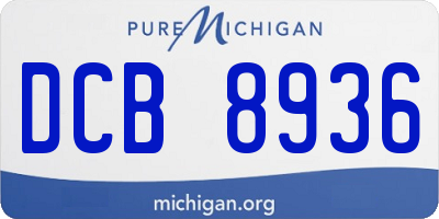 MI license plate DCB8936
