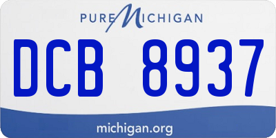 MI license plate DCB8937