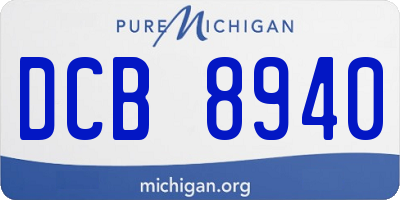 MI license plate DCB8940