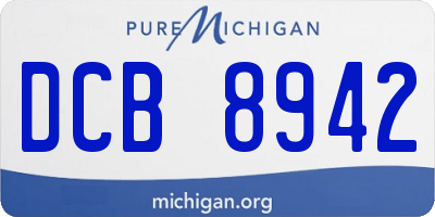 MI license plate DCB8942