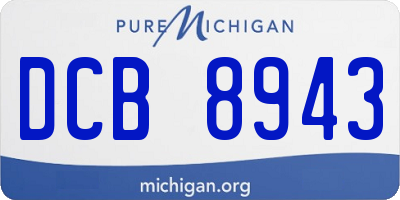 MI license plate DCB8943