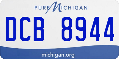 MI license plate DCB8944
