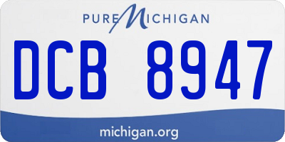 MI license plate DCB8947
