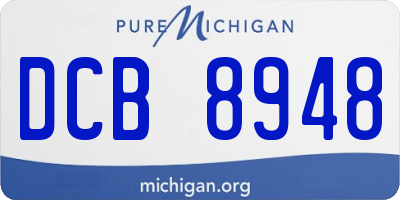 MI license plate DCB8948