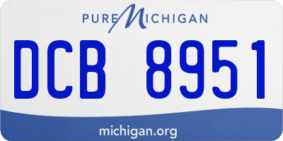 MI license plate DCB8951