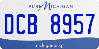 MI license plate DCB8957