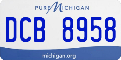 MI license plate DCB8958