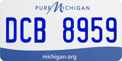 MI license plate DCB8959