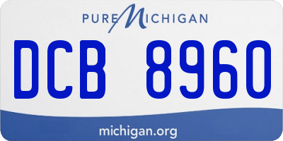 MI license plate DCB8960