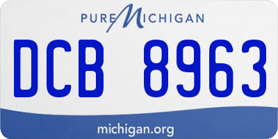MI license plate DCB8963