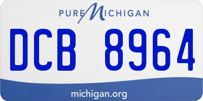 MI license plate DCB8964