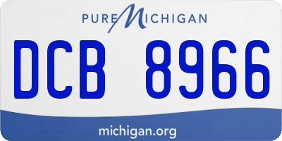 MI license plate DCB8966