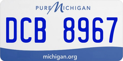 MI license plate DCB8967