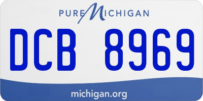 MI license plate DCB8969