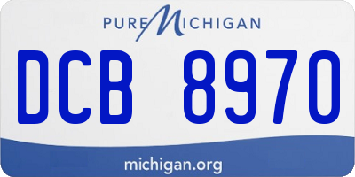 MI license plate DCB8970