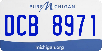 MI license plate DCB8971