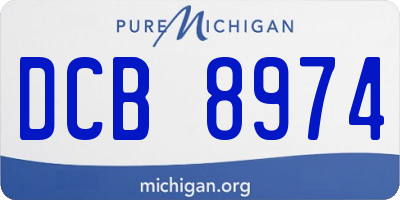 MI license plate DCB8974