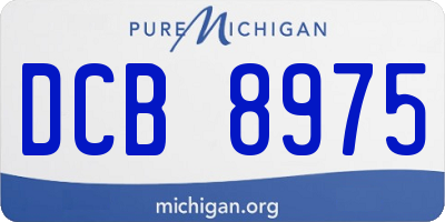 MI license plate DCB8975