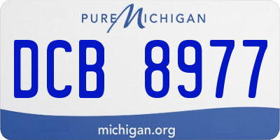 MI license plate DCB8977