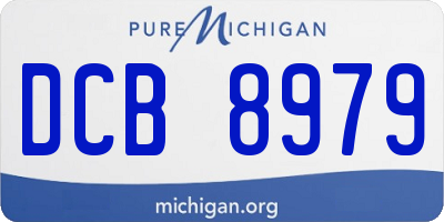 MI license plate DCB8979