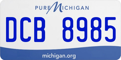 MI license plate DCB8985