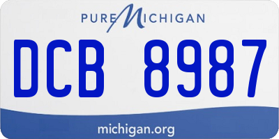 MI license plate DCB8987