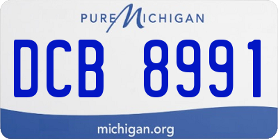 MI license plate DCB8991
