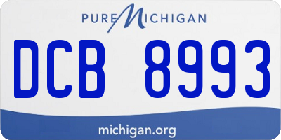 MI license plate DCB8993