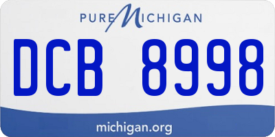 MI license plate DCB8998