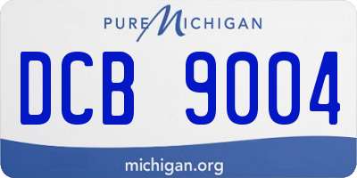 MI license plate DCB9004
