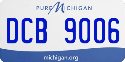 MI license plate DCB9006