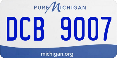 MI license plate DCB9007