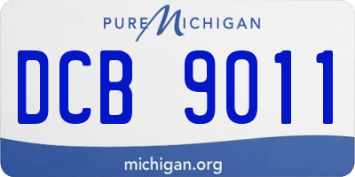 MI license plate DCB9011