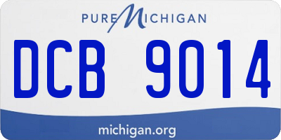 MI license plate DCB9014
