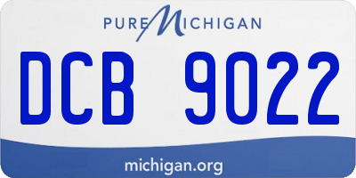 MI license plate DCB9022