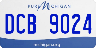 MI license plate DCB9024