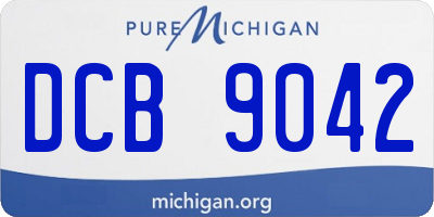 MI license plate DCB9042