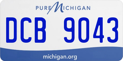 MI license plate DCB9043