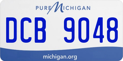MI license plate DCB9048