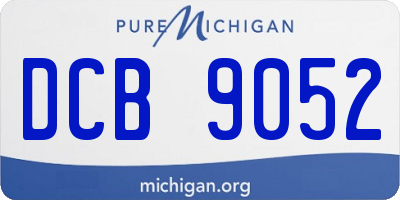 MI license plate DCB9052