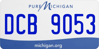 MI license plate DCB9053