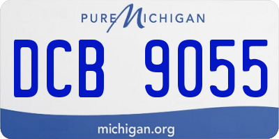MI license plate DCB9055