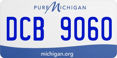 MI license plate DCB9060