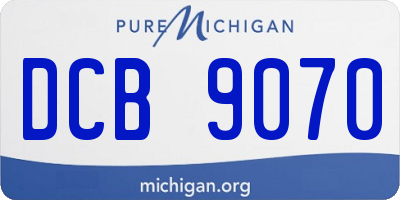 MI license plate DCB9070