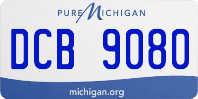 MI license plate DCB9080